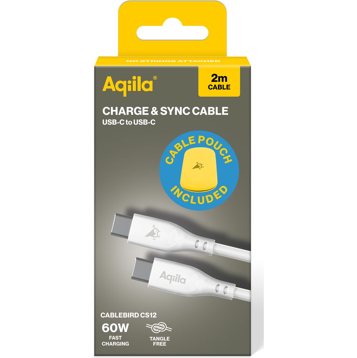 Aqiila Silicon USB-C/USB-C 2.0 60W 2m Charging Cable - image 4 of 5