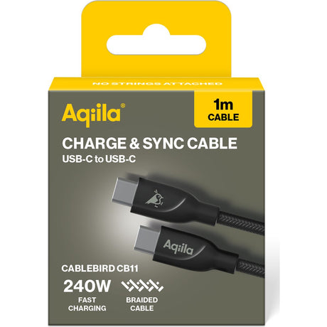 Aqiila Braided USB-C/USB-C 2.0 240W 1m Charging Cable - image 3 of 5