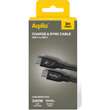 Aqiila Braided USB-C/USB-C 2.0 240W 2m Charging Cable - image 3 of 5