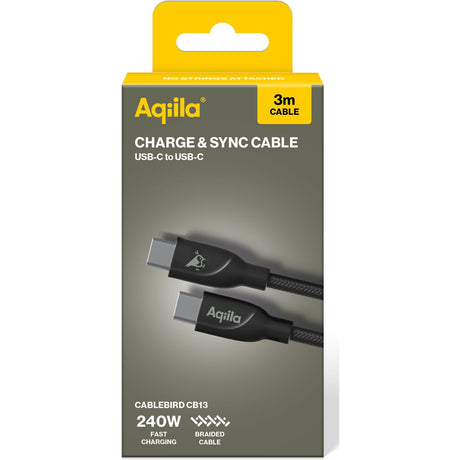 Aqiila Braided USB-C/USB-C 2.0 240W 3m Charging Cable - image 3 of 5