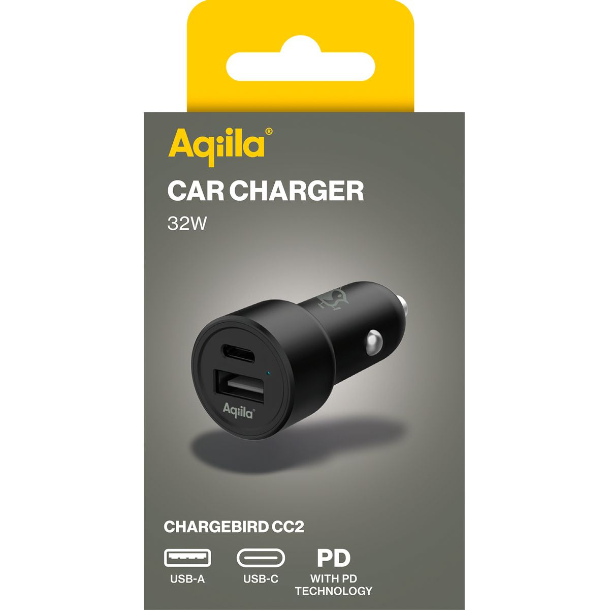 Aqiila Chargebird CC2 USB-C/USB-A Carcharger - image 2 of 3