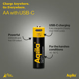 Aqiila Rechargable AA Battery 4-pack USB-C Lithium 1.5V/2000mAh - image 5 of 5