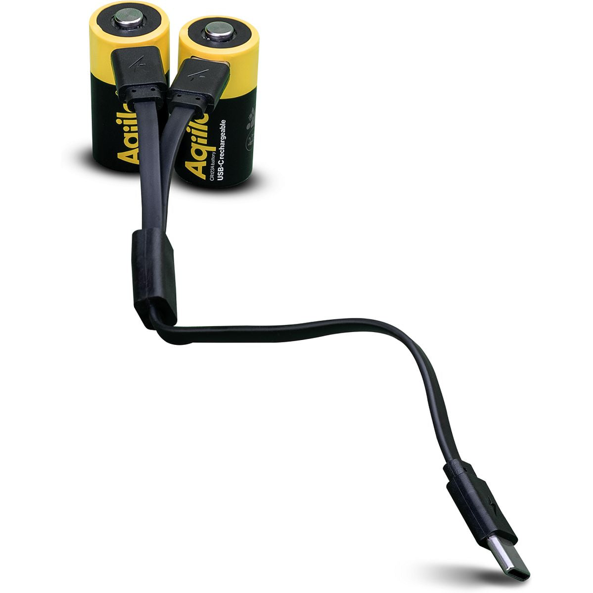 Aqiila Rechargable CR123A Battery 2-pack USB-C Lithium 3V/750mAh - image 3 of 5