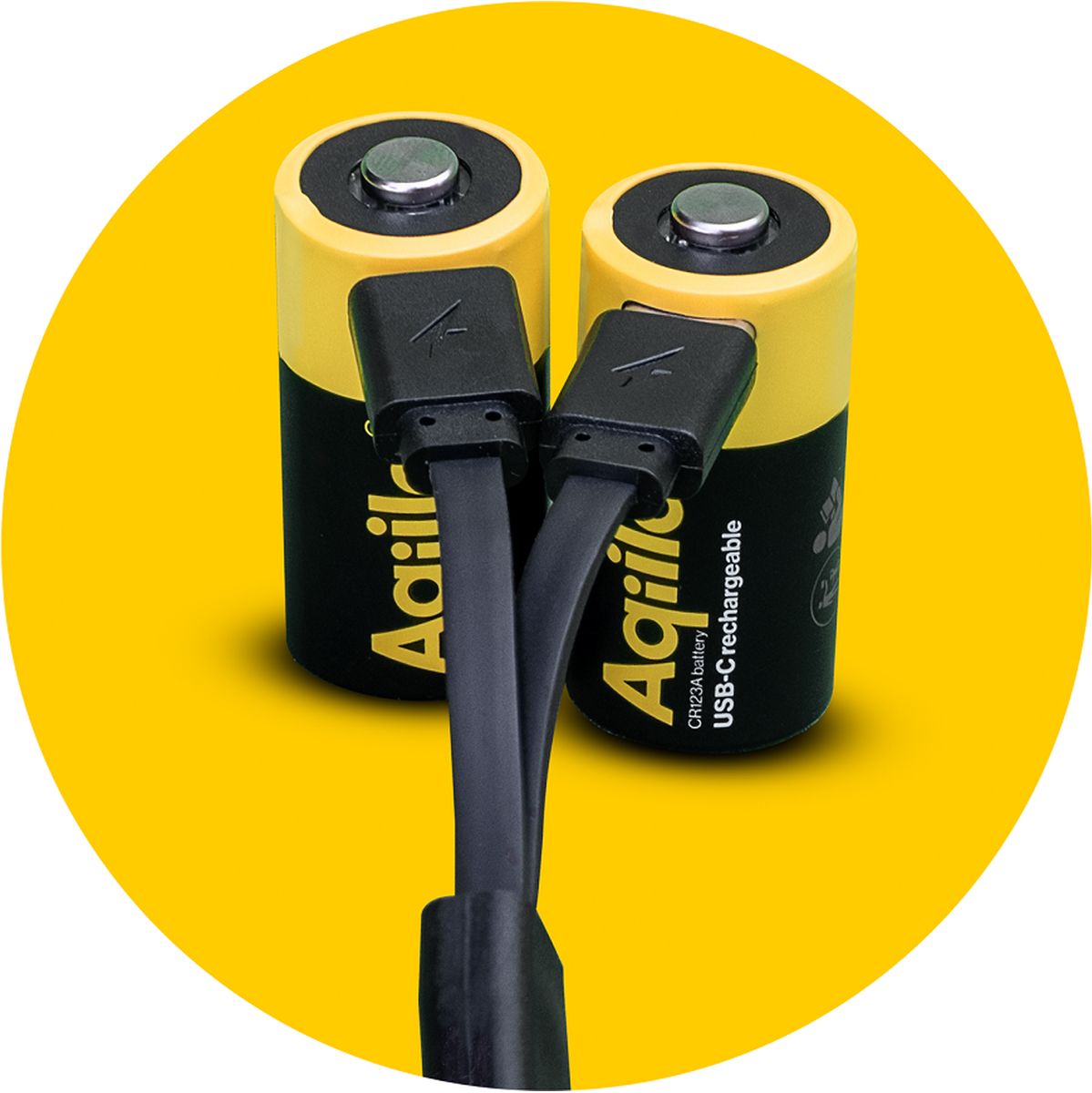 Aqiila Rechargable CR123A Battery 2-pack USB-C Lithium 3V/750mAh - image 4 of 5