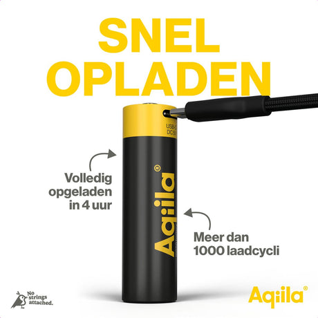 Aqiila Rechargable 18650 Battery USB-C Lithium 3.7V/2000mAh - image 4 of 5