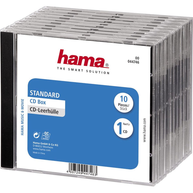 Hama CD Doosje Standard 10-pack Transparant/Black