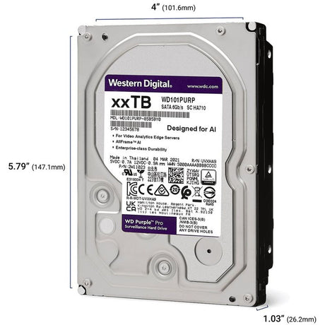 Western Digital Purple Pro 8TB SATA 6GB/s 3.5inch - image 4 of 4