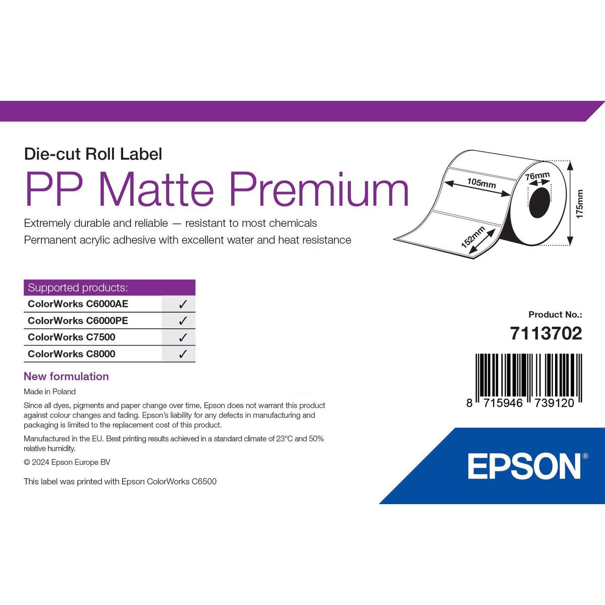 Epson PP Matte Label Premium Die-Cut