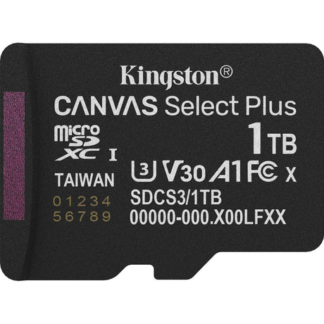 Kingston 1TB MicroSDXC Canvas Select Plus