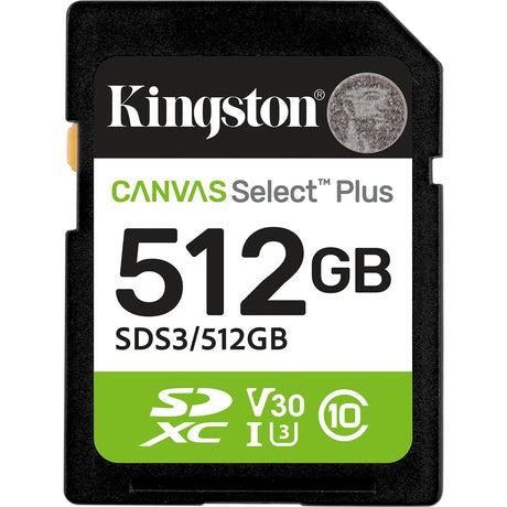 Kingston 512GB SDXC Canvas Select Plus