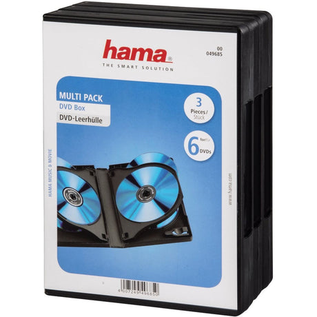 Hama DVD Jewel Case 3-pack Black
