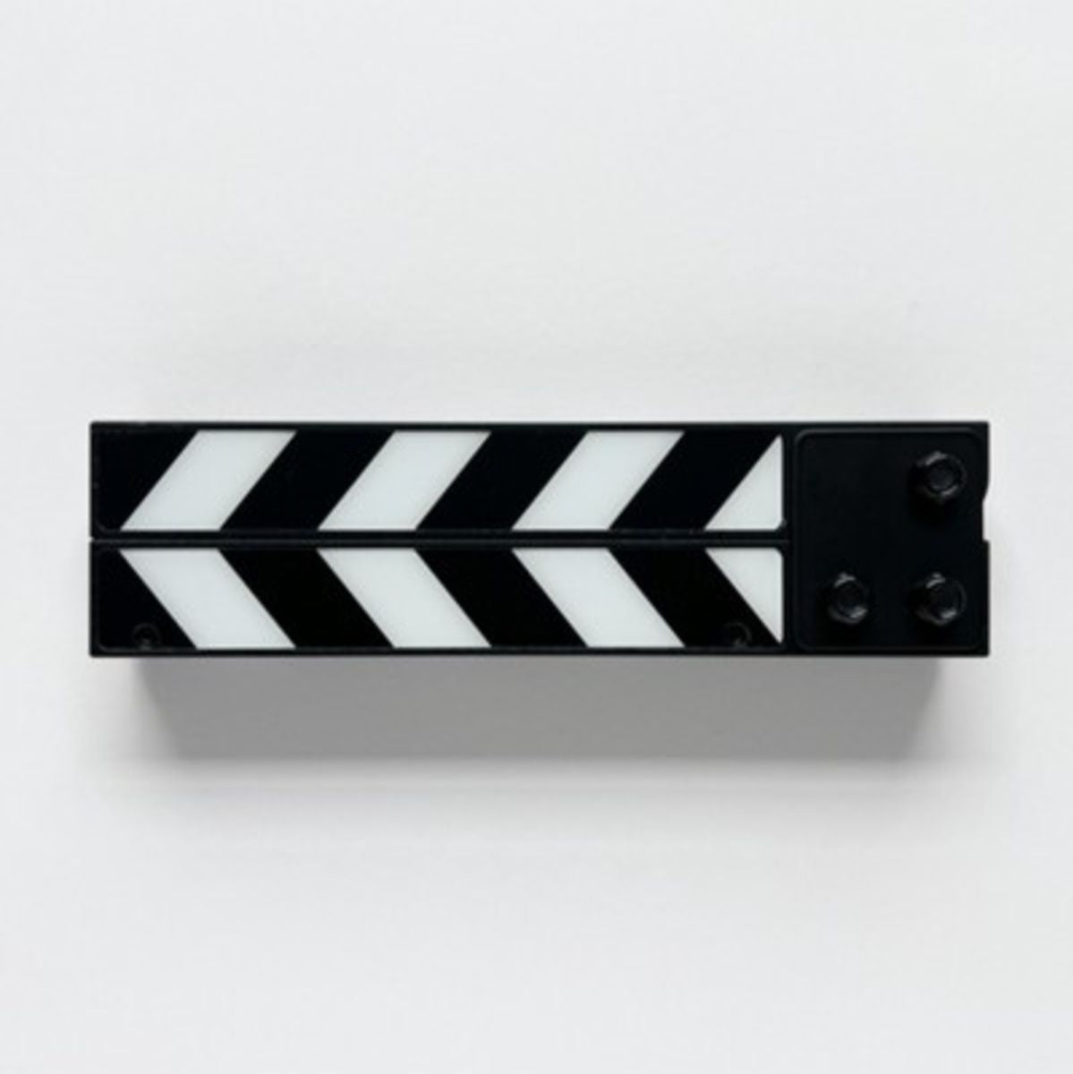 Filmsticks Tiny 6 All Weather Resin Clapper Sticks w/ Black&White Chevron Lam... - image 2 of 5