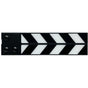 Filmsticks Medium 11 All Weather Resin ClapperSticks w/Black&White Chevron Lam..