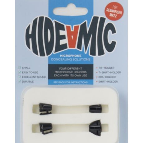 Hide-a-mic Sennheiser MKE2 4 Different Holders In Case Black