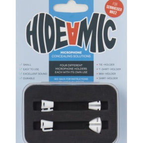 Hide-a-mic Sennheiser MKE2 4 Different Holders In Case White