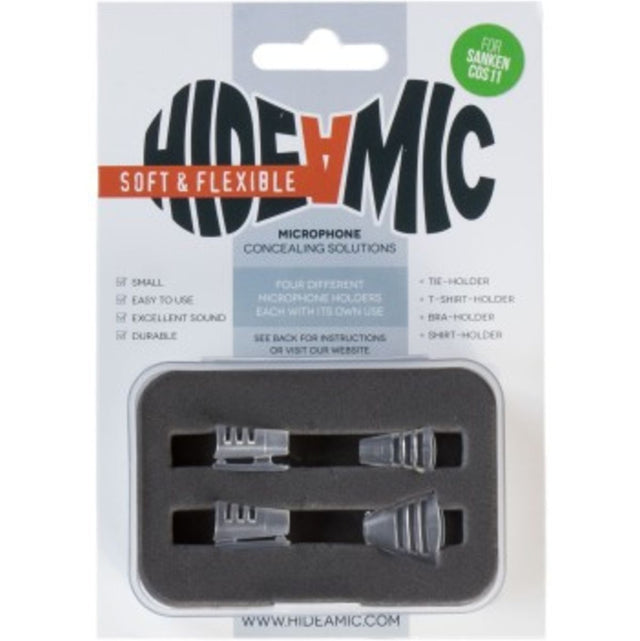 Hide-a-mic Sanken COS11.4 Different Holders In Case Soft & Flexible(Transparent)