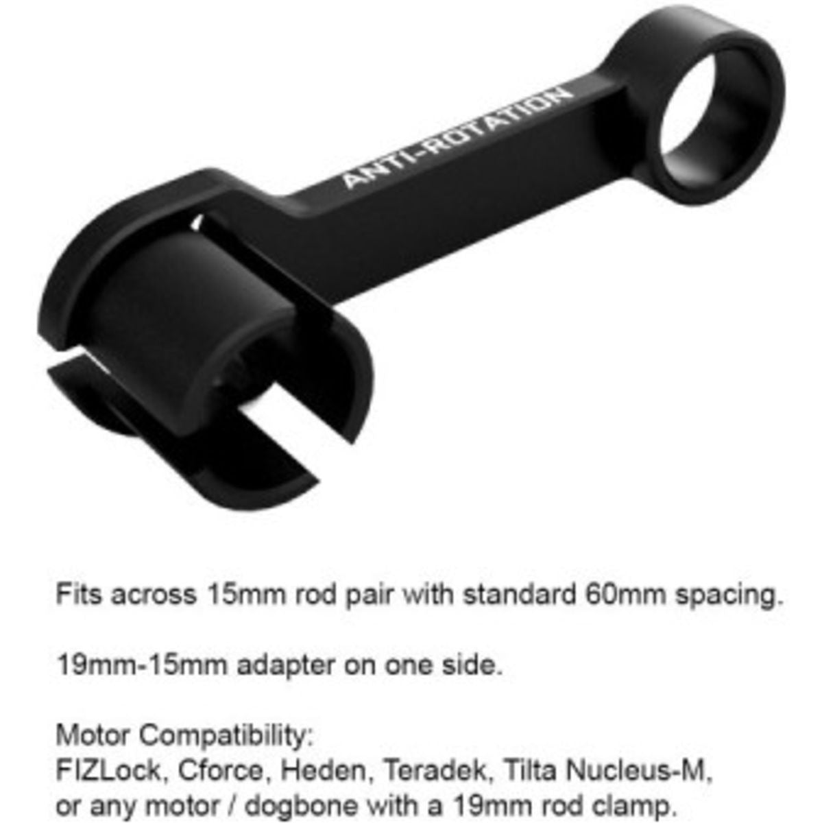 Light Widow Anti-Rotation Bracket For 15mm Rods - image 2 of 2