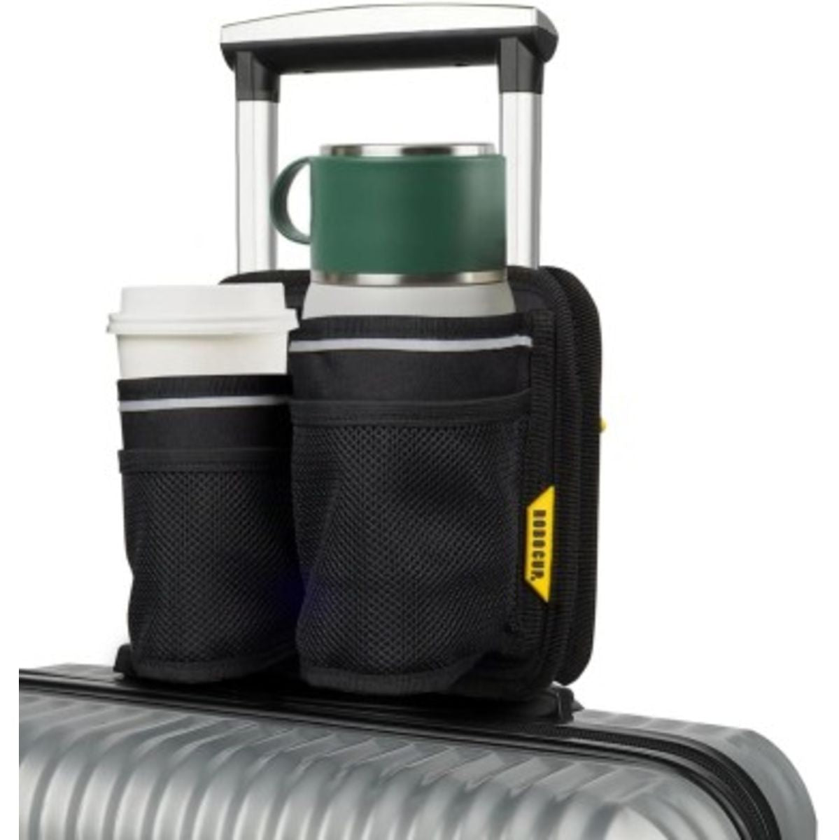 RoboCup Luggage Handle Dual Drink Holder & Storage