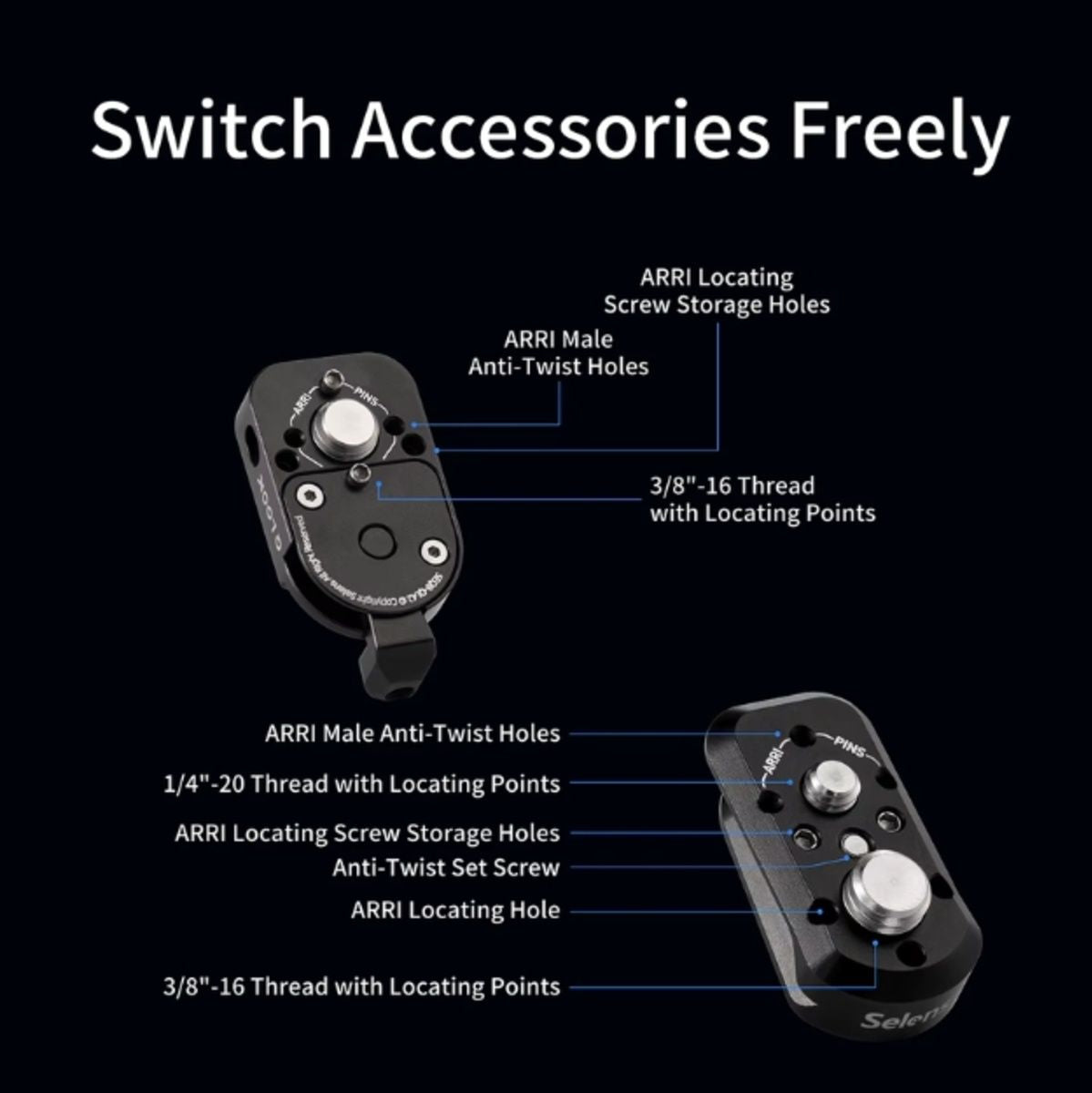 Selens Q-Lock Mini Quick Release System (Black) - image 2 of 4