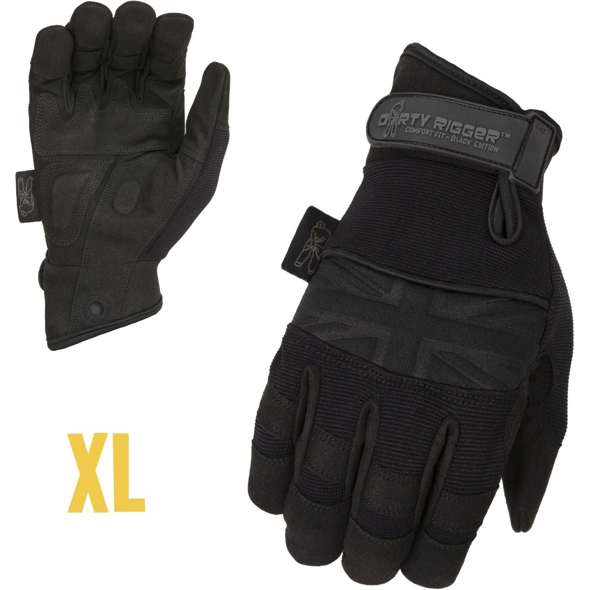 Dirty Rigger Comfort Fit Rigger Glove – Black Edition XL