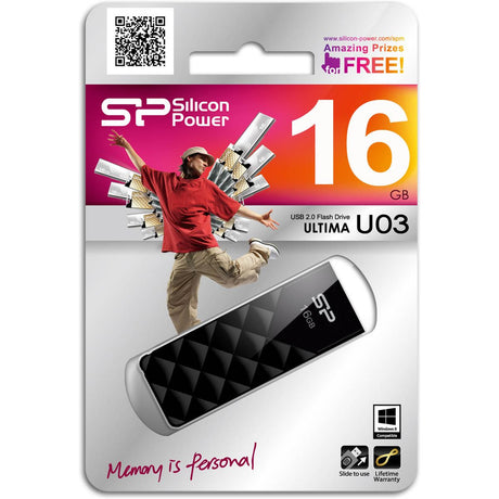 Silicon Power Ultima U03 16GB USB 2.0 (Black) - image 2 of 4