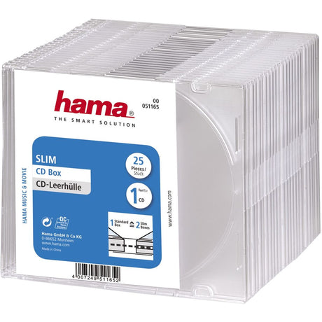 Hama CD Doosje Slim 25-pack Transparant