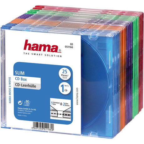 Hama CD Box Slim 25-pack Multi Colour