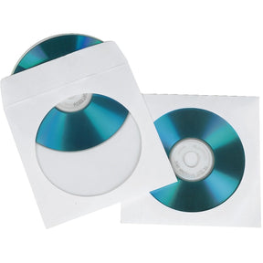Hama CD/DVD Sleeves Paper White 50 Pieces