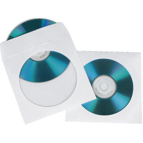 Hama CD/DVD Protection Sleeves Paper White 100 Pieces