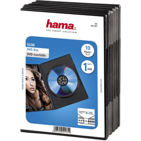 Hama DVD Jewel Case Slim 10-pack Black