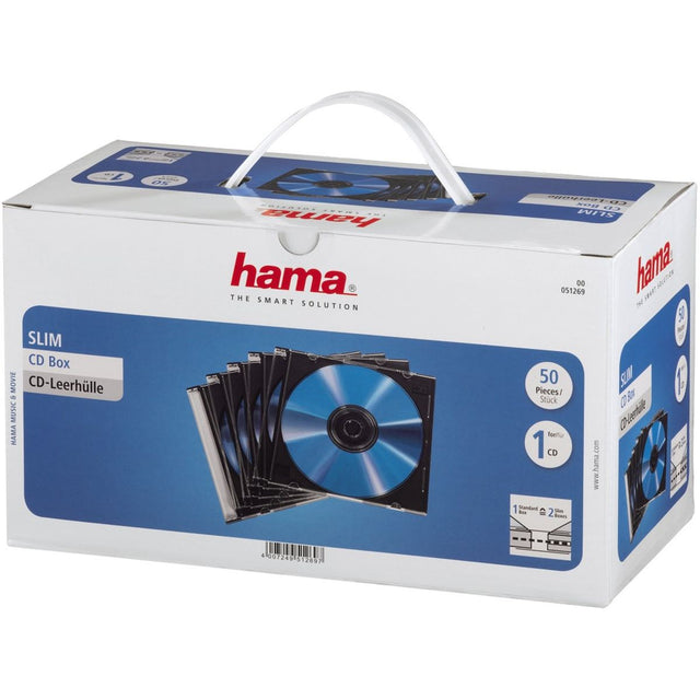 Hama CD Doosje Slim 50-pack Transparant/Black
