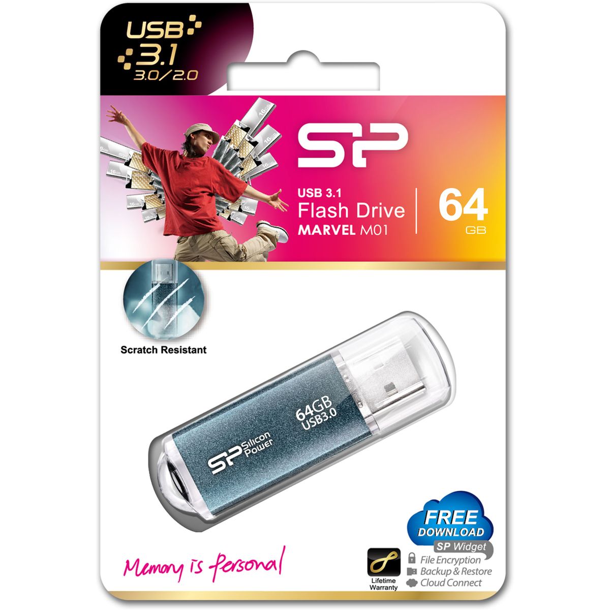 Silicon Power Marvel M01 64GB USB 3.0 (Blue) - image 5 of 5