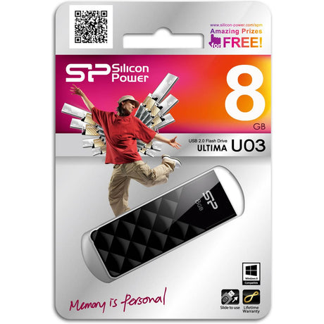 Silicon Power Ultima U03 8GB USB 2.0 (Black) - image 2 of 4