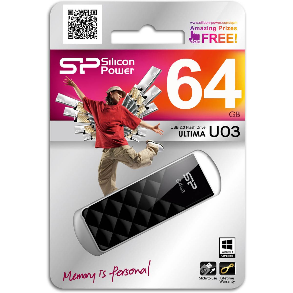 Silicon Power Ultima U03 64GB USB 2.0 (Black) - image 2 of 4