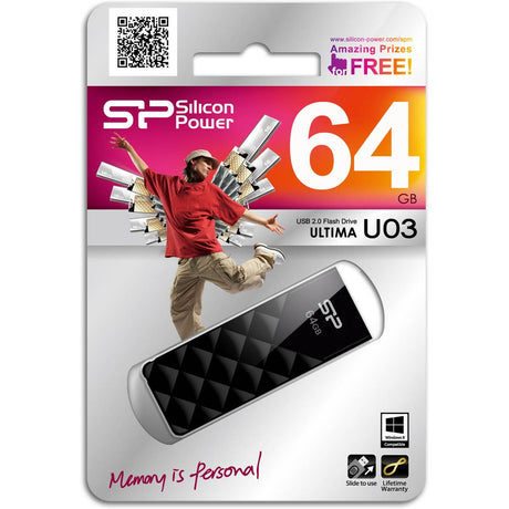Silicon Power Ultima U03 64GB USB 2.0 (Black) - image 2 of 4