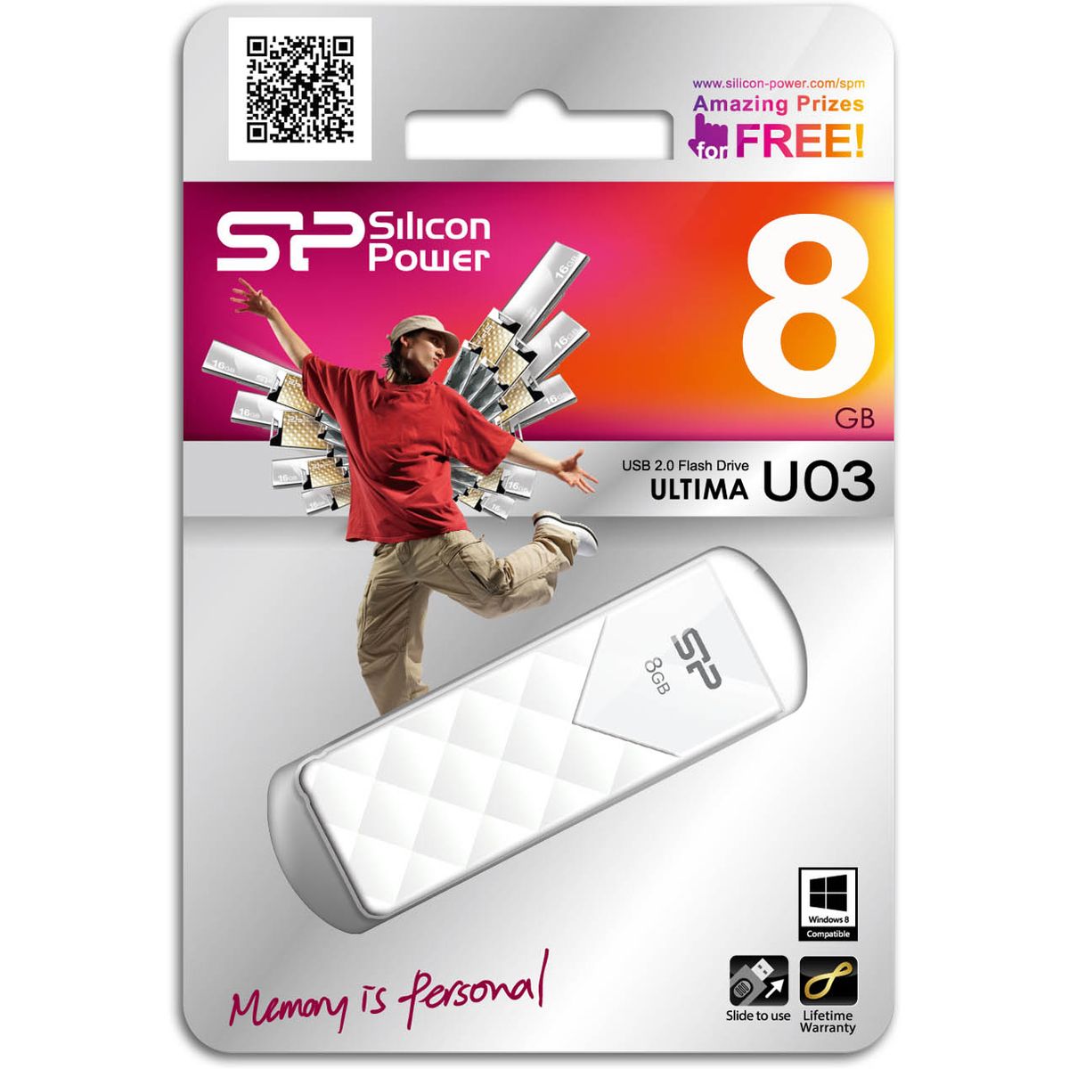 Silicon Power Ultima U03 8GB USB 2.0 (White) - image 2 of 4