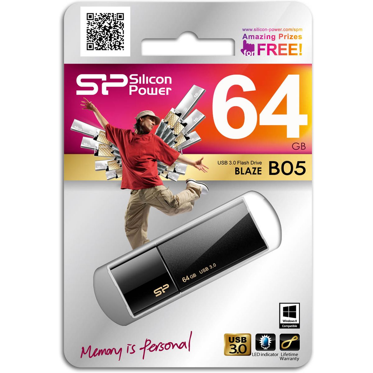 Silicon Power Blaze B05 64GB USB 3.0 (Black) - image 2 of 5