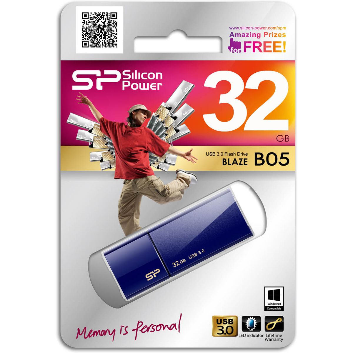 Silicon Power Blaze B05 32GB USB 3.0 (Blue) - image 2 of 5