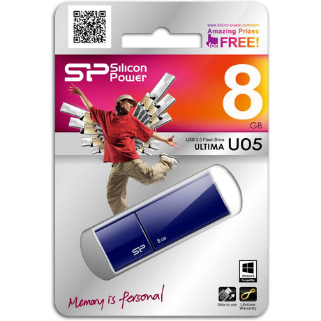 Silicon Power Ultima U05 8GB USB 2.0 (Blue) - image 2 of 3