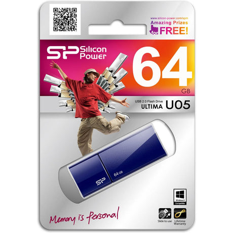 Silicon Power Ultima U05 64GB USB 2.0 (Blue) - image 2 of 3