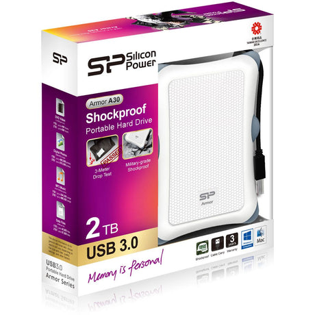 Silicon Power Armor A30 Ext HDD 2TB USB 3.0 (White)