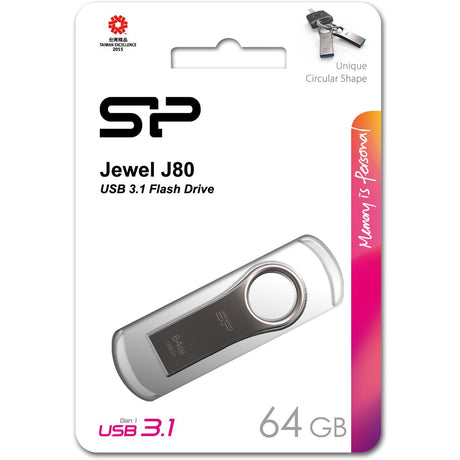 Silicon Power Jewel J80 64GB USB 3.0 (Titanium)