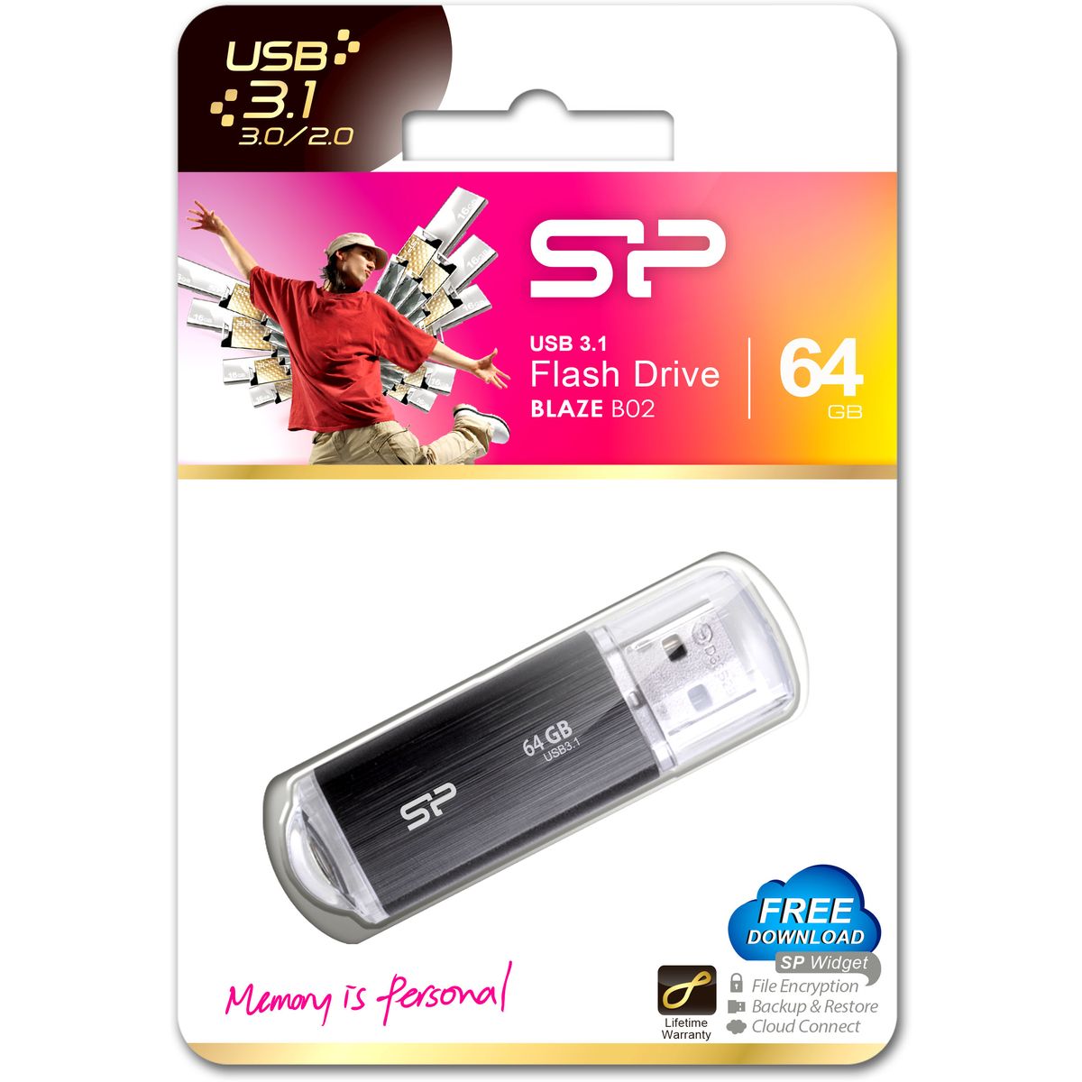 Silicon Power Blaze B02 64GB USB 3.1 Gen 1 (Black) - image 4 of 5