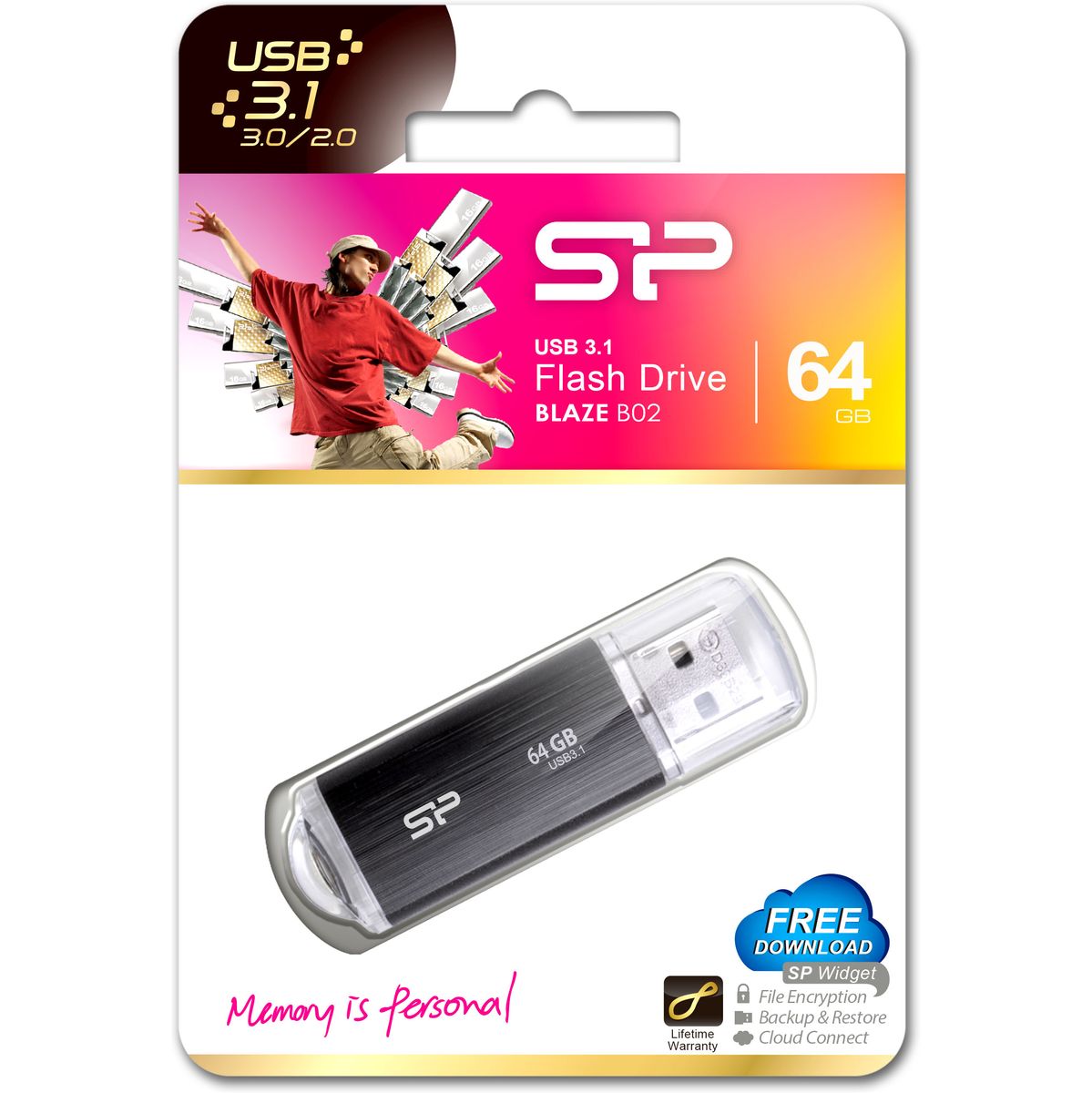 Silicon Power Blaze B02 64GB USB 3.1 Gen 1 (Black) - image 5 of 5