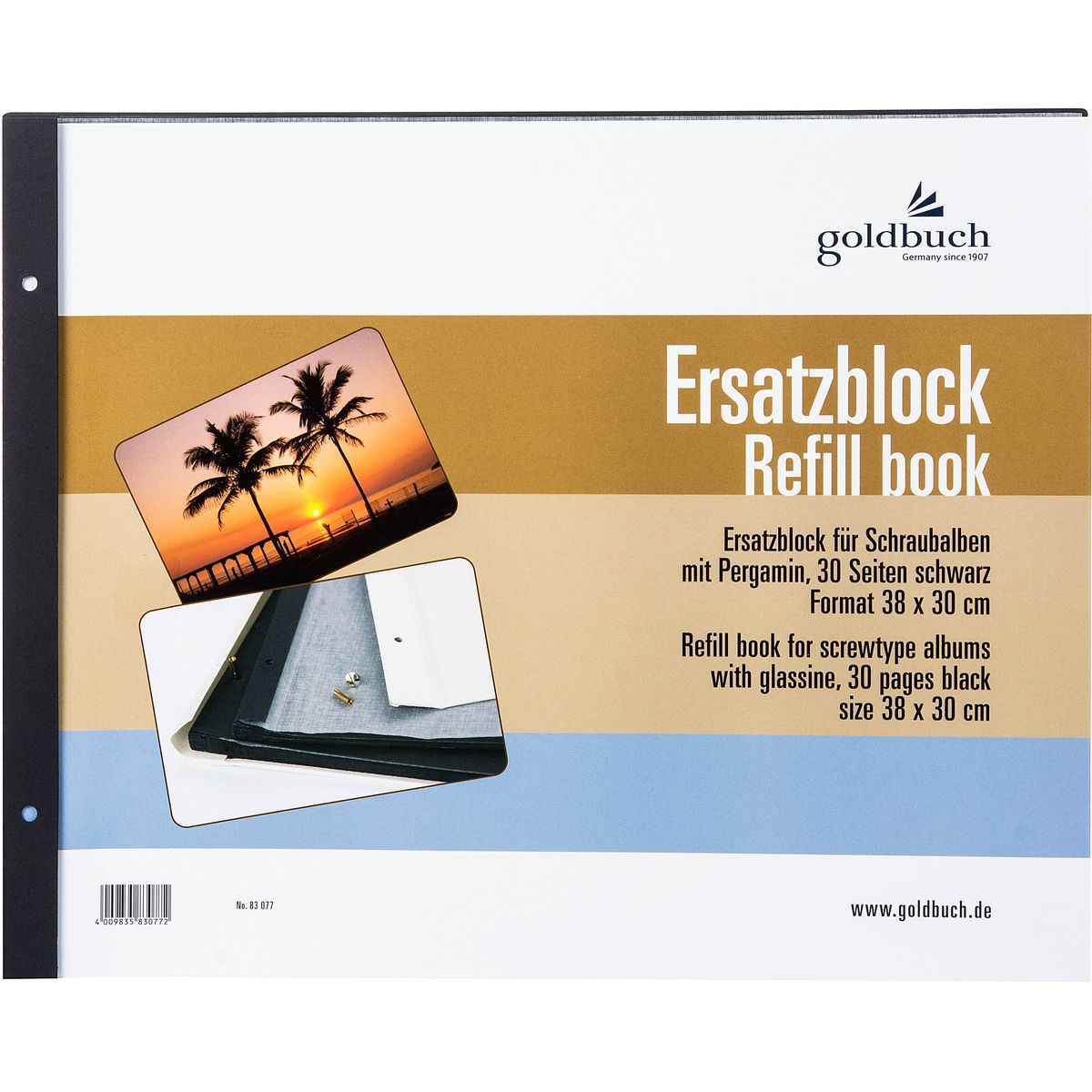 Goldbuch Navulling 38x30 Black Pages