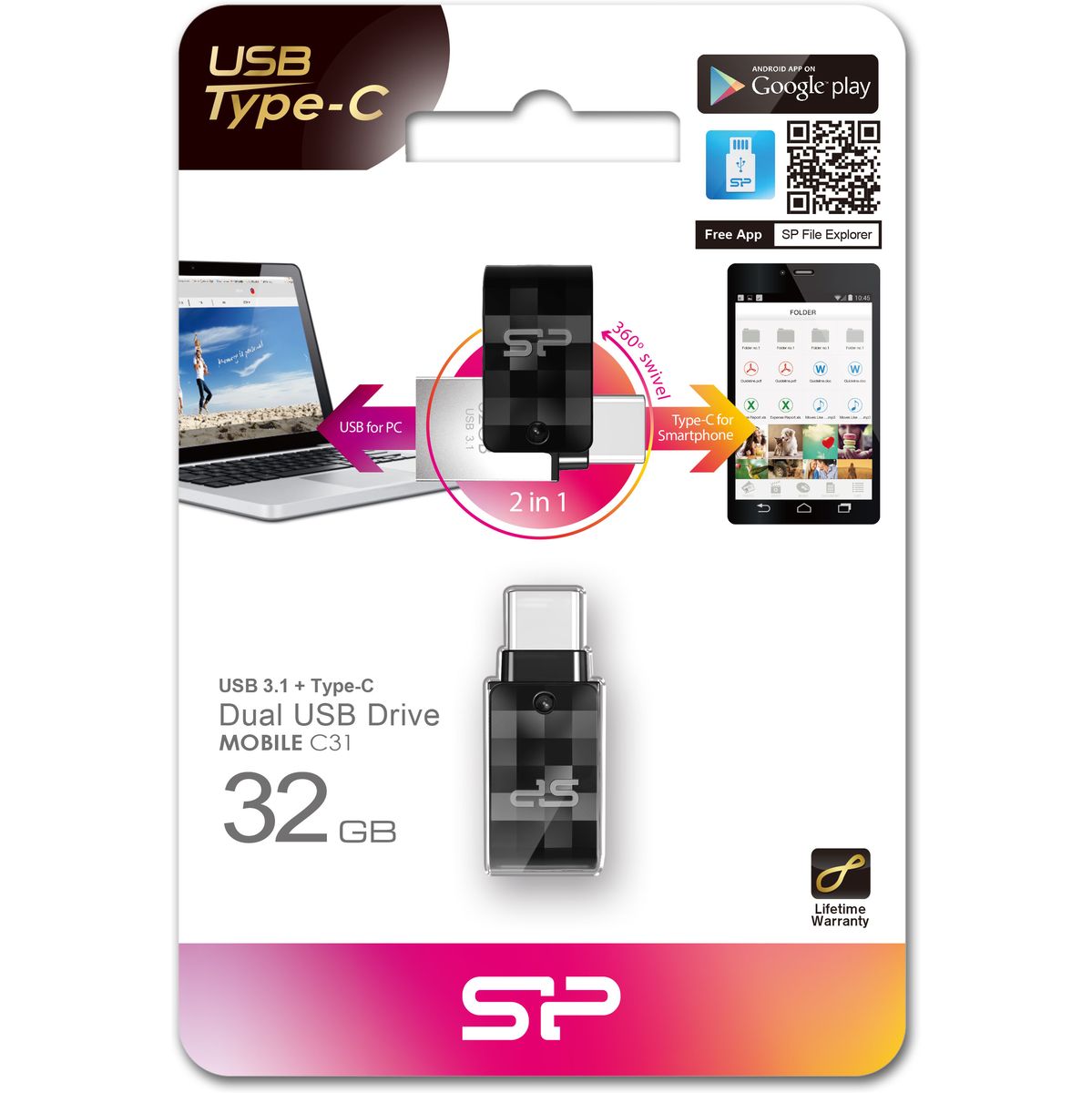 Silicon Power Mobile C31 32GB USB 3.1 Gen 1 + USB Type-C - image 5 of 5