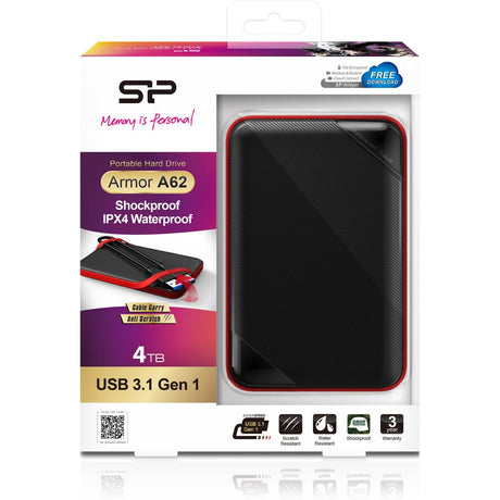 Silicon Power Armor A62 Ext HDD 4TB USB 3.1 Gen 1 (Black)