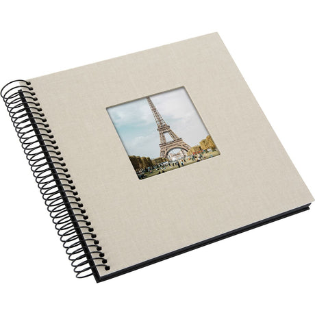 Goldbuch Bella Vista Spiral Album 21x20 Sandgrey Black Pages - image 2 of 4