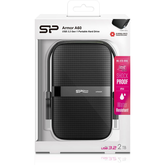 Silicon Power Armor A60 Ext HDD 2TB USB 3.2 Gen 1 (Black)