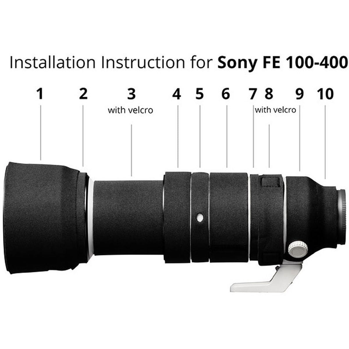 easyCover Lens Oak For Sony FE 100-400 f/4.5-5.6 GM OSS Blac